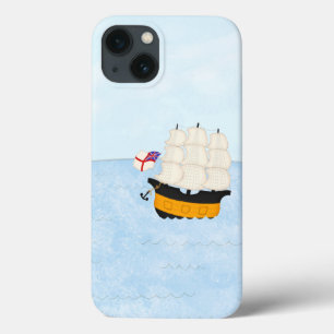 British Naval Ship Sailing on the Open Sea iPhone 13 Case