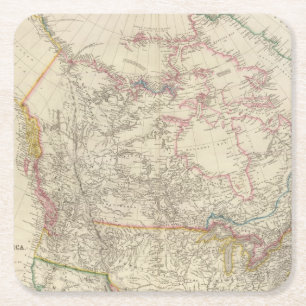 British North America 5 Square Paper Coaster
