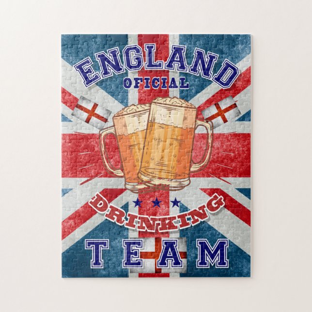 British Official Drinking Team. Funny beer Jigsaw Puzzle (Vertical)