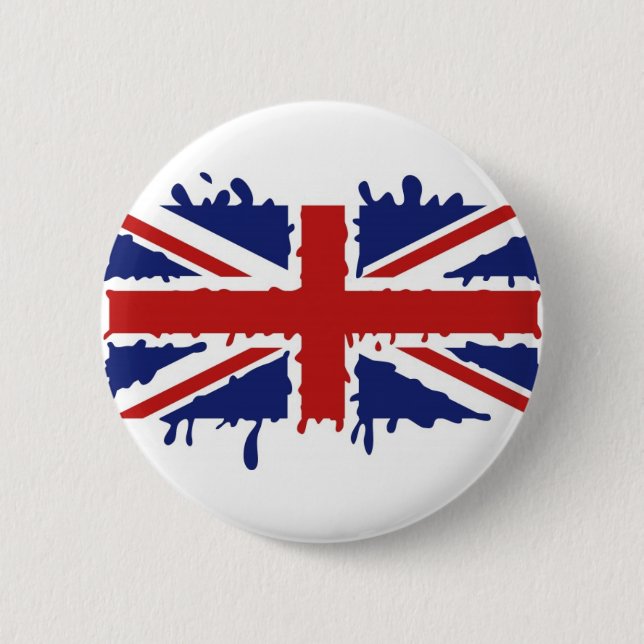British paint 6 cm round badge (Front)