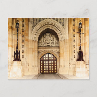 British Parliament Door Architecture Postcard
