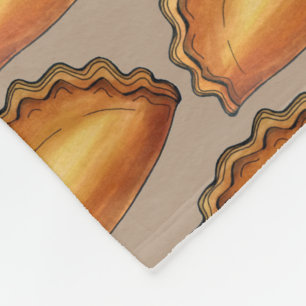 British Pasty Meat Pie Savoury Pastry UK Food Fleece Blanket