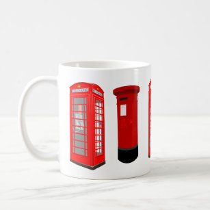 British Phone Booth & Post Box Mug