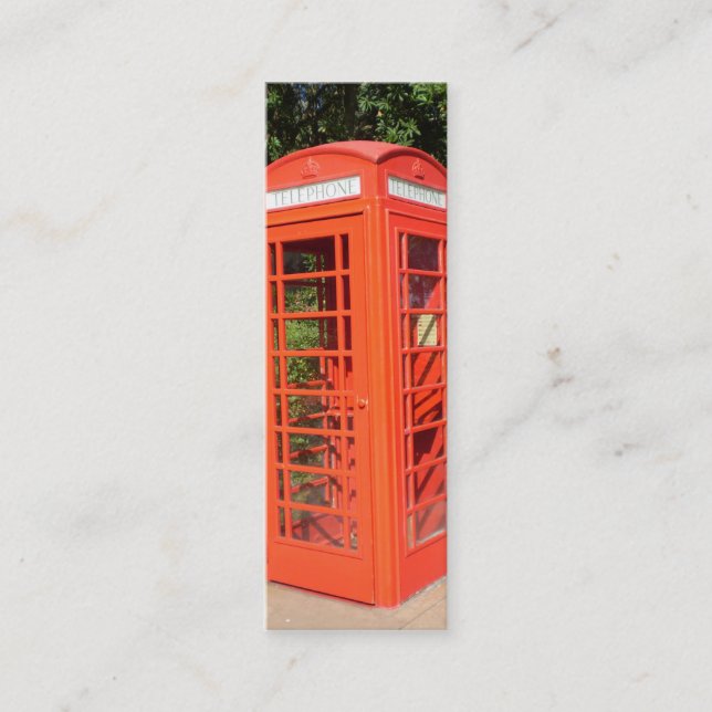 BRITISH PHONE BOOTH PROFILE CARD (Front)
