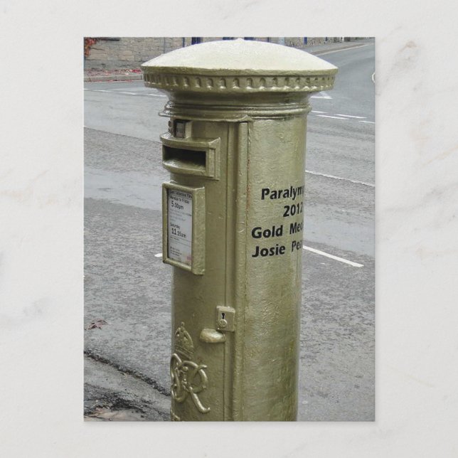British pillar box - George VI Postcard (Front)