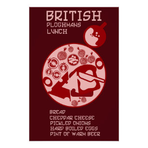 British Ploughman lunch Poster
