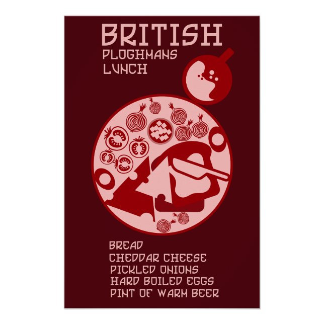 British Ploughman lunch Poster (Front)