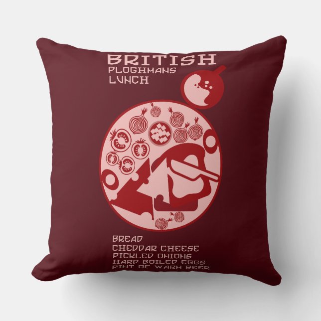 British Ploughmans Pub lunch Cushion (Front)