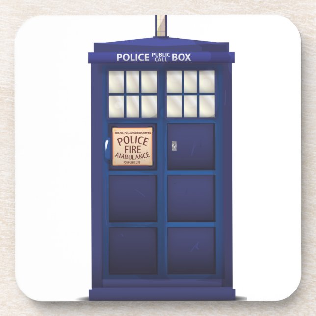 British Police Box Coaster (Front)