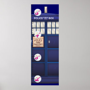 British Police Box Growth Chart. Poster