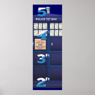 British Police Box Growth Chart. Poster