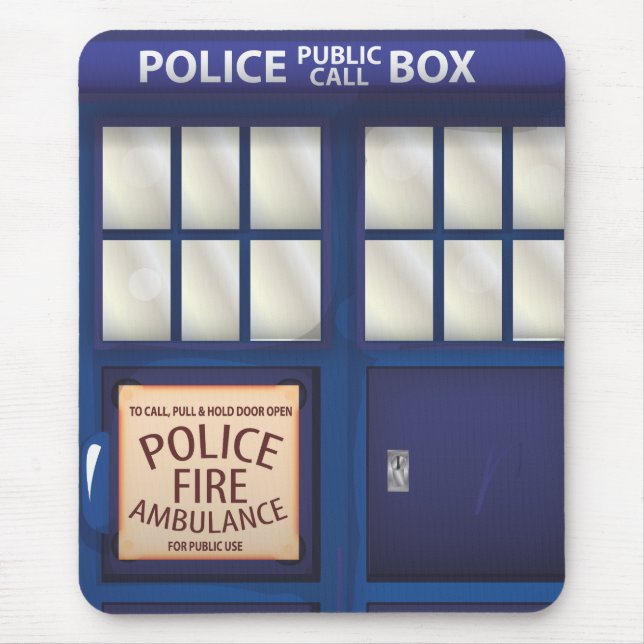 British Police Box Mouse Mat (Front)