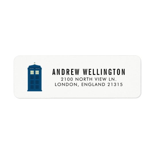 British Police Call box | Return Address Return Address Label