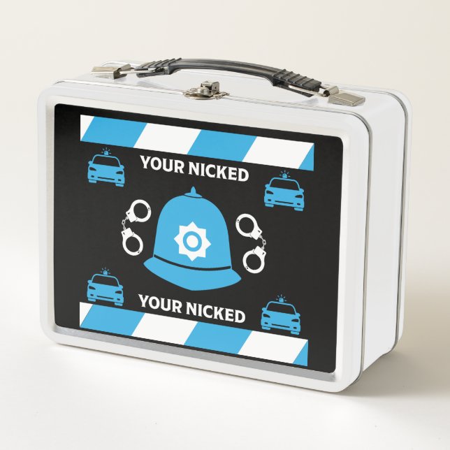 British Police Gifts And Accessories   Metal Lunch Box (Front)