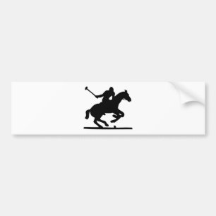 British Polo Sport Horse Player Silhouette Ponies Bumper Sticker