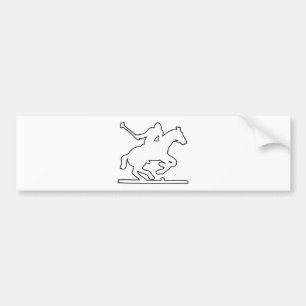 British Polo Sport Horse Player Silhouette Ponies Bumper Sticker