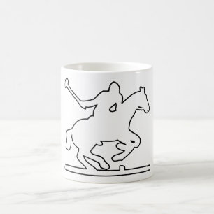 British Polo Sport Horse Player Silhouette Ponies Coffee Mug