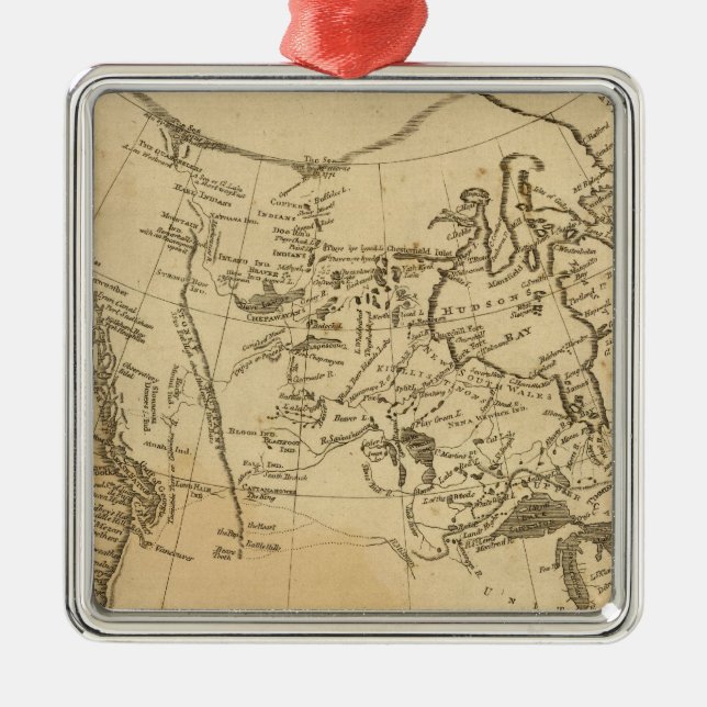 British Possessions in America Metal Tree Decoration (Front)