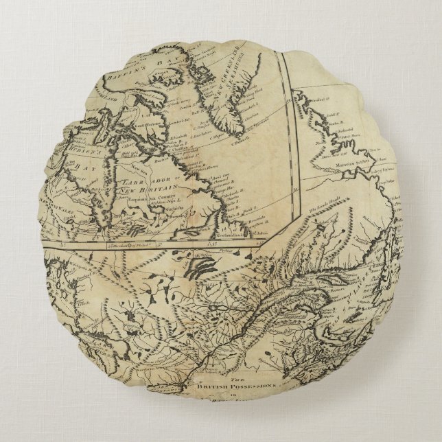 British Possessions in North America 2 Round Cushion (Front)