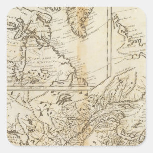 British Possessions in North America 2 Square Sticker