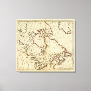 British Possessions in North America Canvas Print