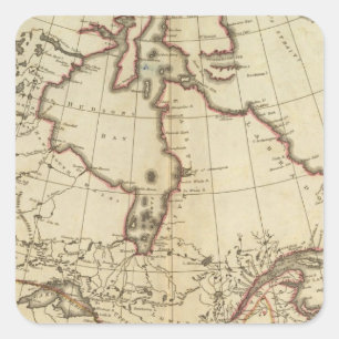 British Possessions in North America Square Sticker