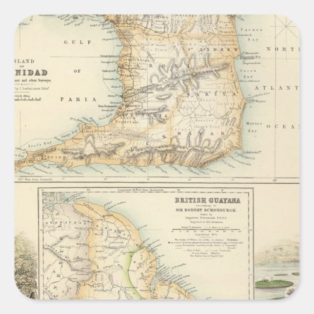 British Possessions on the North East Coast Square Sticker (Front)