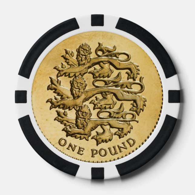 "British Pound" design gifts and products Poker Chips (Front)