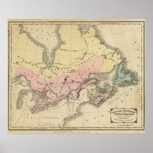 British Provinces of North America Poster