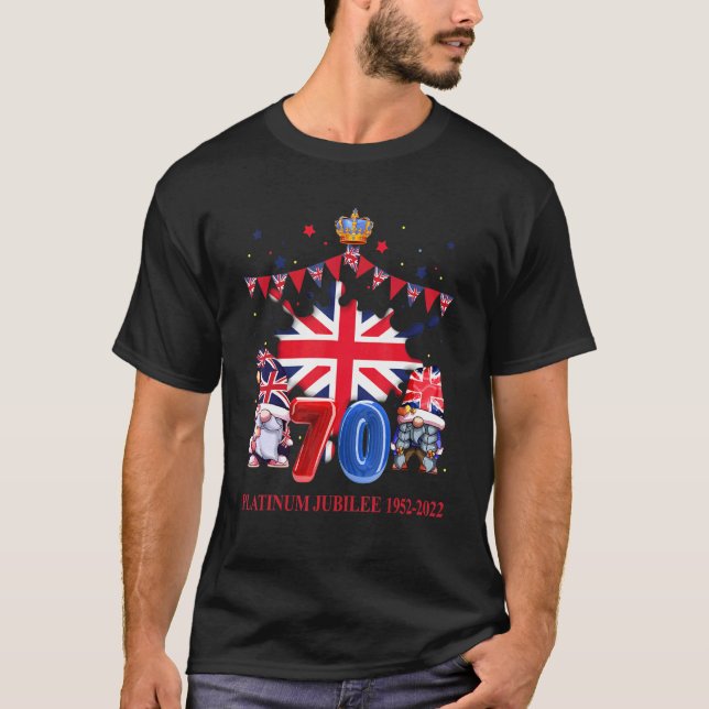 British Queen Monarchy Platinum Jubilee Celebratio T-Shirt (Front)