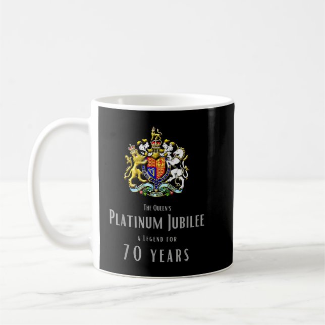 British Queen Monarchy The Queens Platinum Jubilee Coffee Mug (Left)