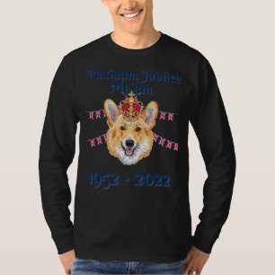 British Queen Platinum Jubilee Cute Corgi Dog 1 T-Shirt
