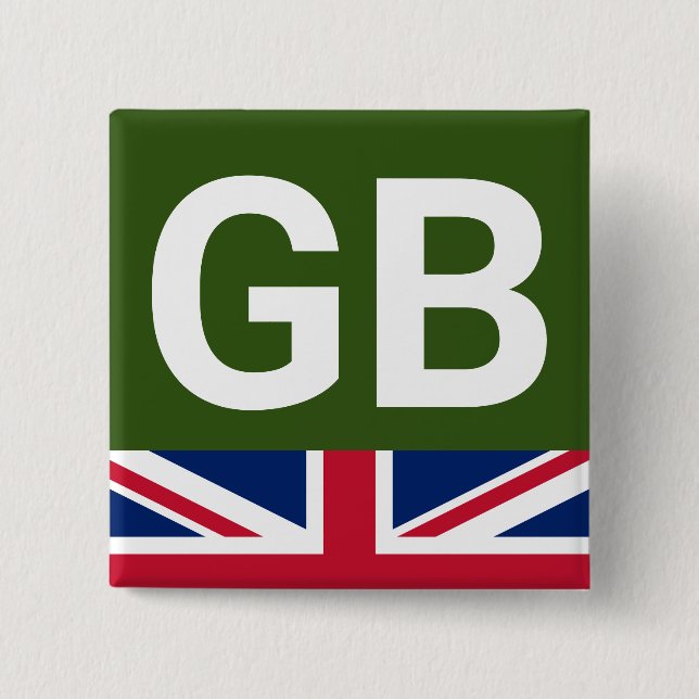 British Racing Green 15 Cm Square Badge (Front)