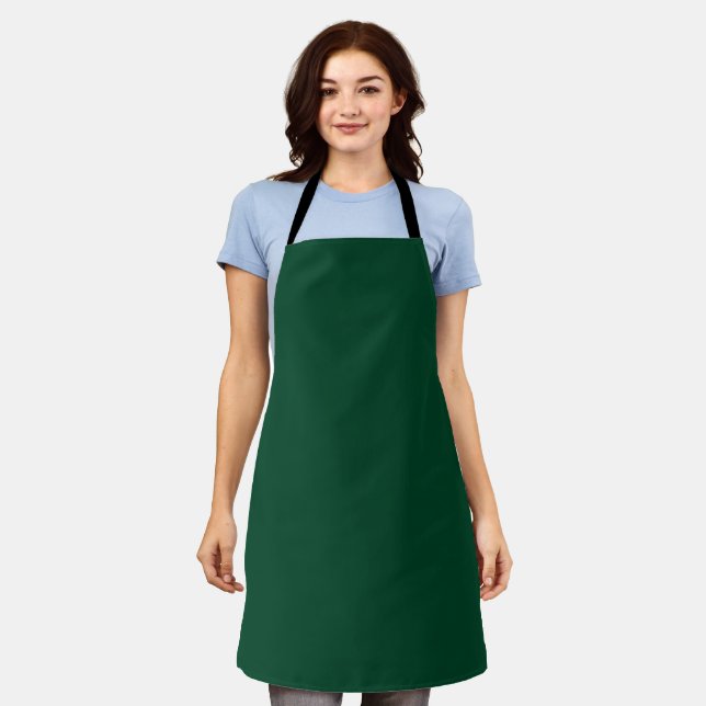 British Racing Green Solid Colour Apron (Worn)