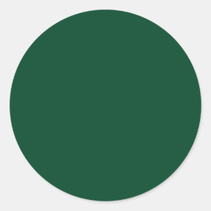 British Racing Green Solid Colour Classic Round Sticker