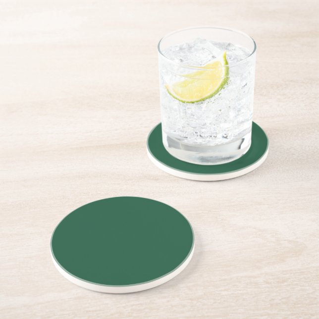 British racing green  (solid colour)  coaster (Side)