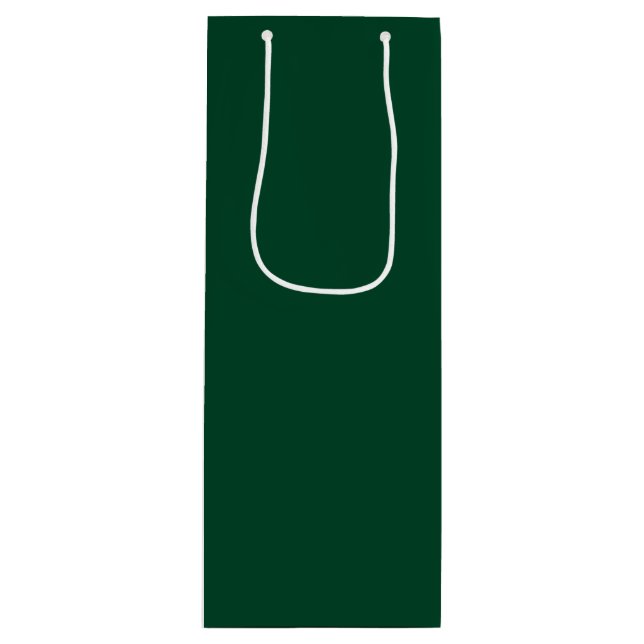 British racing green  (solid colour)  wine gift bag (Front)