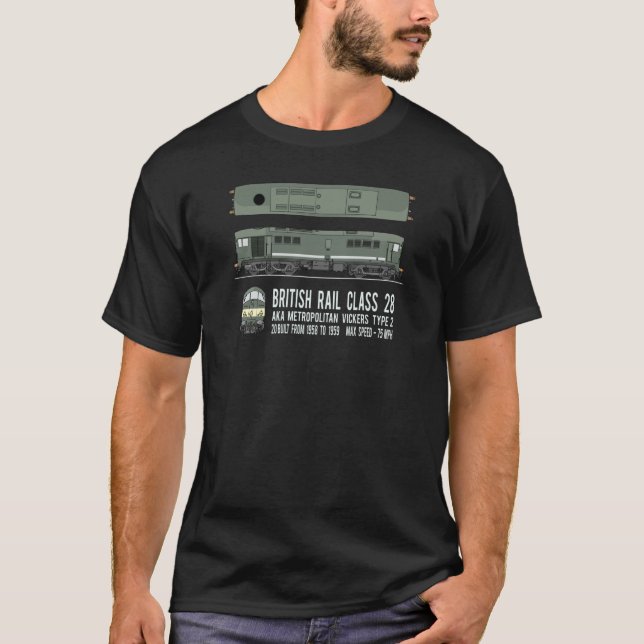 British Rail Class 28 Locomotive Train Diagram T-Shirt (Front)