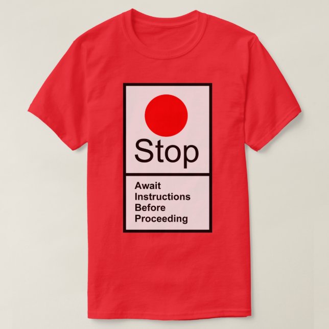 BRITISH RAIL STOP SIGN T-Shirt (Design Front)