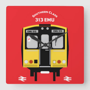 British Rail Train Enthusiast Square Wall Clock