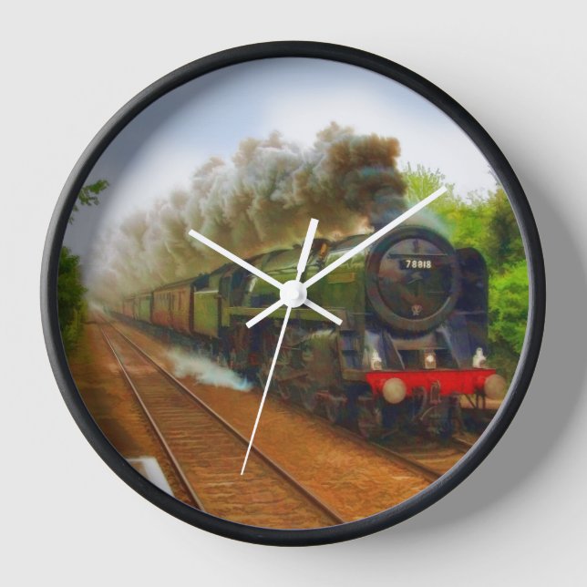 British Railway Steam Train for Trainspotters Art Clock (Front)