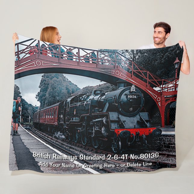 British Railways  2-6-4T No.80136 - Add Name      Fleece Blanket (In Situ)