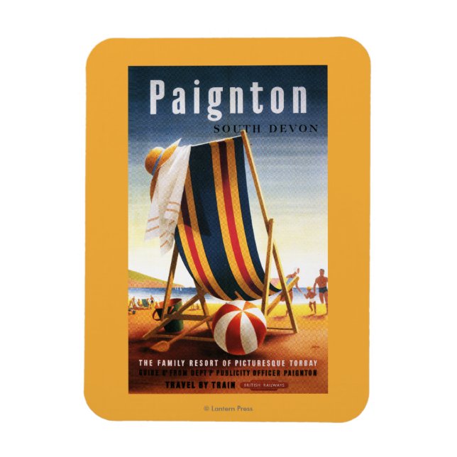 British Railways Beach Chair and Ball Poster Magnet (Vertical)