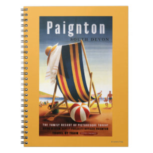 British Railways Beach Chair and Ball Poster Notebook