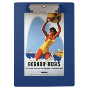 British Railways Girl and Beachball Poster Clipboard