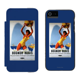 British Railways Girl and Beachball Poster Incipio Watson™ iPhone 5 Wallet Case