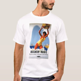 British Railways Girl and Beachball Poster T-Shirt
