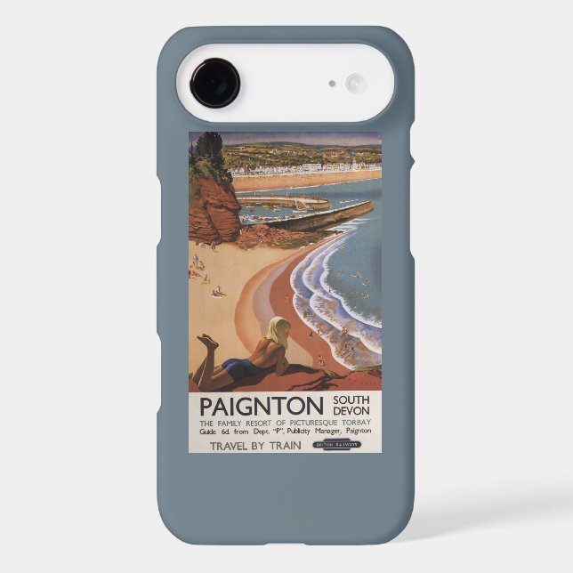 British Railways Girl Looking over a Cliff Case-Mate iPhone Case (Back)