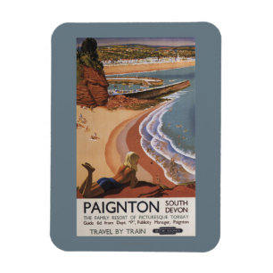 British Railways Girl Looking over a Cliff Magnet