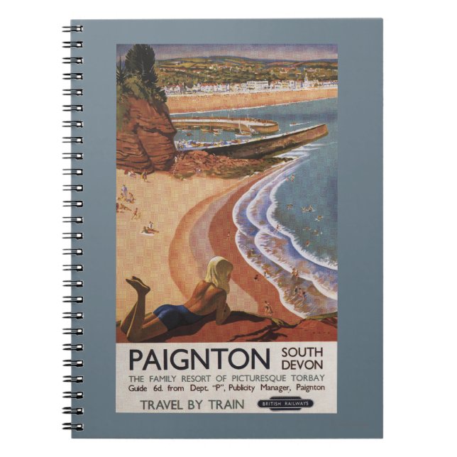 British Railways Girl Looking over a Cliff Notebook (Front)